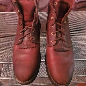 Double H lace up western style boot sz 8